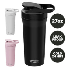 27oz Stainless Steel Insulated Shaker Cup Leak Free
