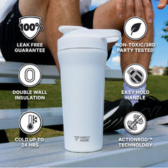 27oz Stainless Steel Insulated Shaker Cup Leak Free