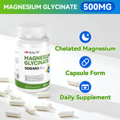 Magnesium Glycinate 240 Capsules High Absorption Gentle Formula