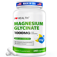 Magnesium Glycinate 240 Capsules High Absorption Gentle Formula