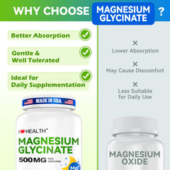 Magnesium Glycinate 240 Capsules High Absorption Gentle Formula