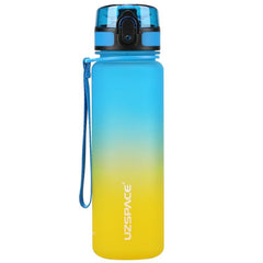 Motivational Sports Water Bottle With Time Marker Leakproof