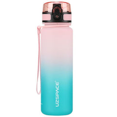 Motivational Sports Water Bottle With Time Marker Leakproof