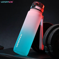 Motivational Sports Water Bottle With Time Marker Leakproof