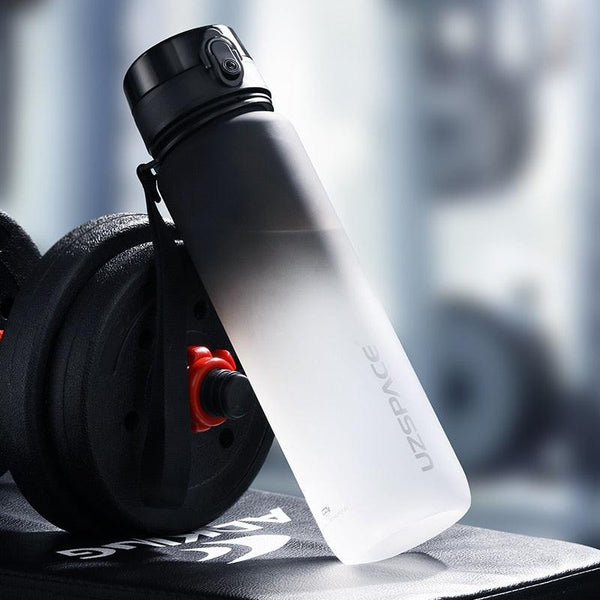 Motivational Sports Water Bottle With Time Marker Leakproof