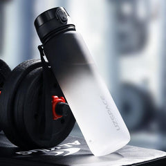 Motivational Sports Water Bottle With Time Marker Leakproof