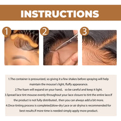 Lace Tint Mousse Easy Hair Wig Coloring Conditioner
