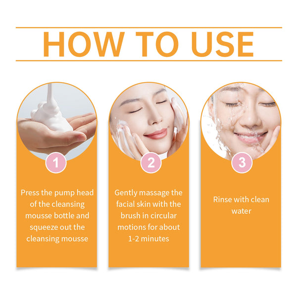Turmeric Cleansing Mousse Gentle Pore Hydrating Facial Cleanser