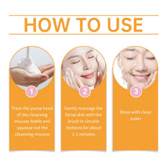 Turmeric Cleansing Mousse Gentle Pore Hydrating Facial Cleanser