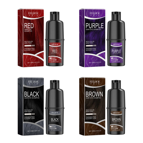 Herbal Hair Dye Shampoo Long Lasting Color Care