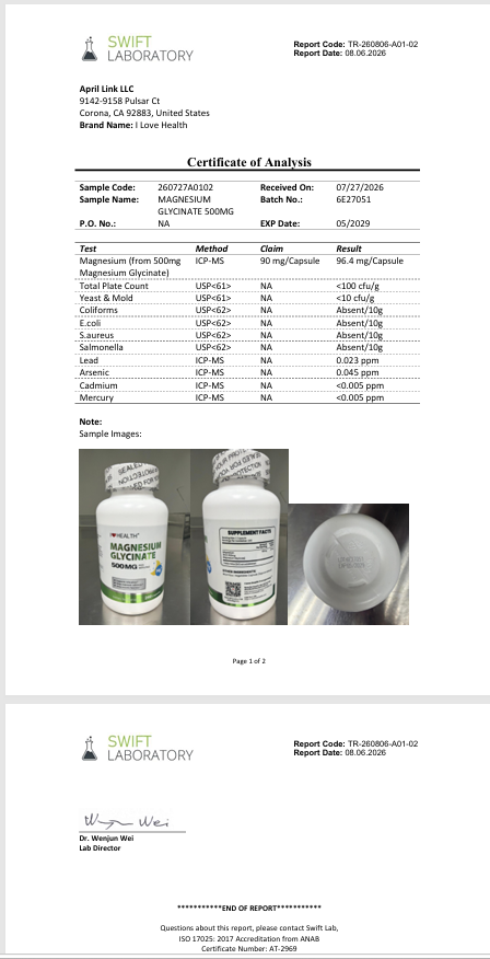 Magnesium Glycinate 240 Capsules High Absorption Gentle Formula
