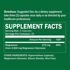 Magnesium Glycinate Supplement 90 Capsules