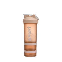 450ml Plastic Water Bottle Three Layer Protein Shaker