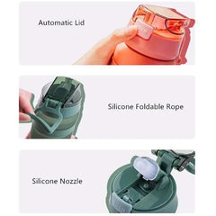 Portable Tritan Water Bottle With Straw For Sports